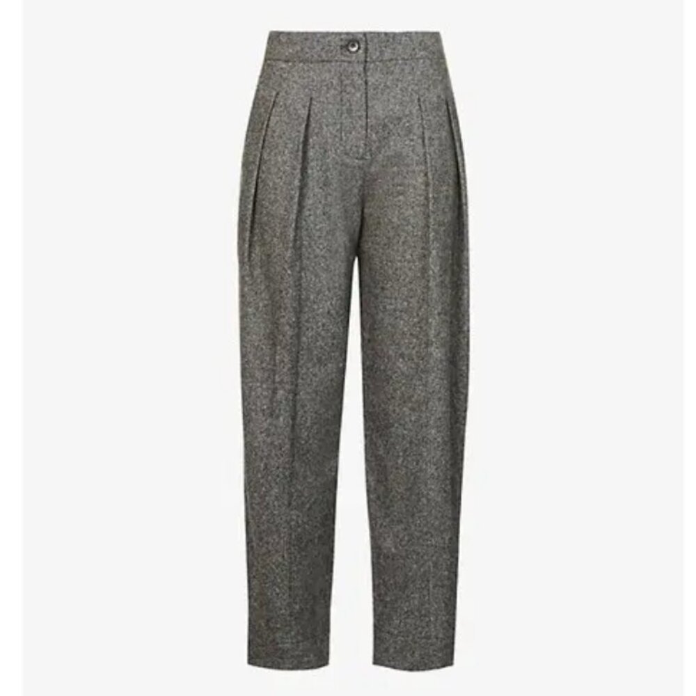ME+EM Gray Pleated Trousers
